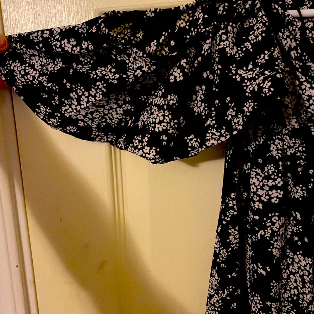 Off shoulder peekaboo dress